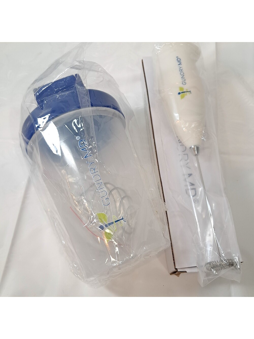 NEW Gundry MD Blender Bottle Classic Shaker Mix Cup & hand frother mixer set